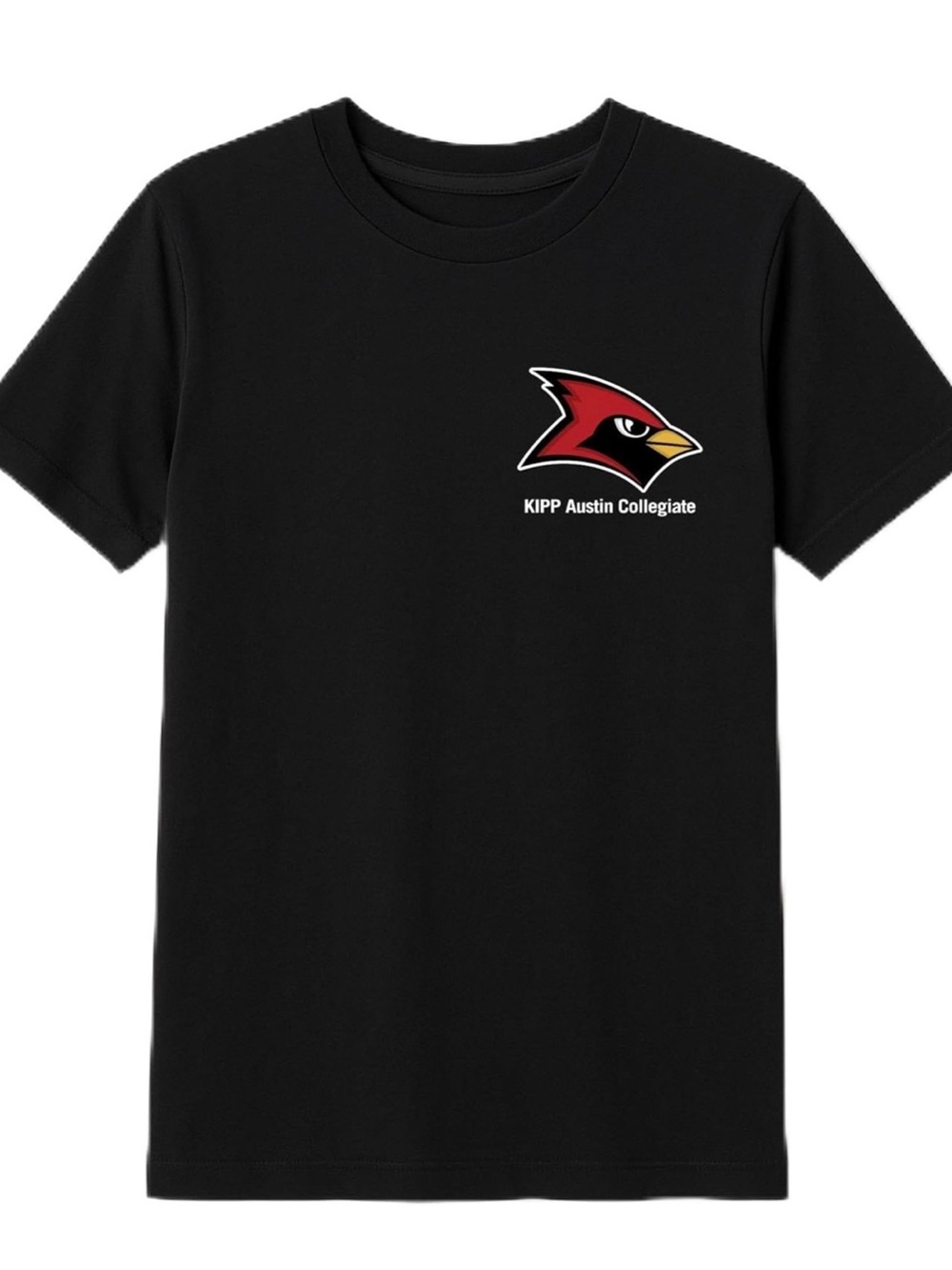 French Toast Black Short Sleeve Tee with Red Cardinal Logo Unisex